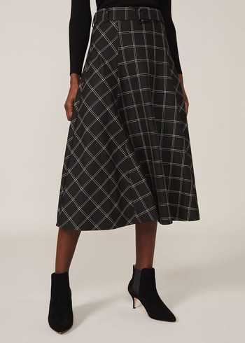 Phase Eight Check A Line Skirts Black/Multicolor USA | 6291304-BS